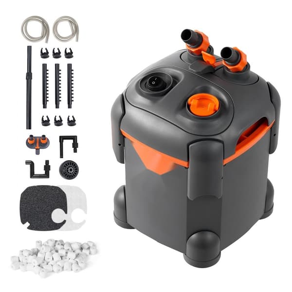 30 Gallon Akvarium Kanisterfilter 8w UV-lampa Fisktank Tyst