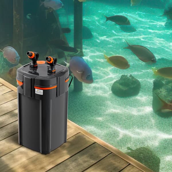 100 gallons akvarium kanisterfilter, 12w UV lampe til stille fisketank.