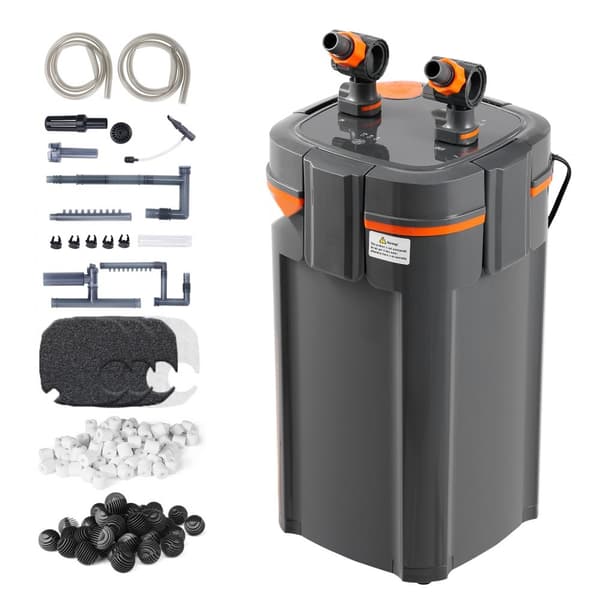 100 gallons akvarium kanisterfilter, 12w UV lampe til stille fisketank.
