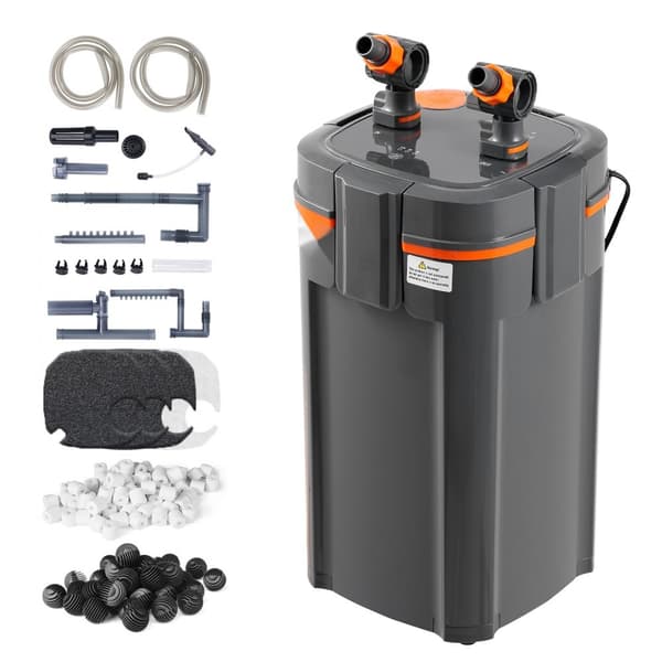 100 gallons akvarium kanisterfilter, 12w UV lampe til stille fisketank.