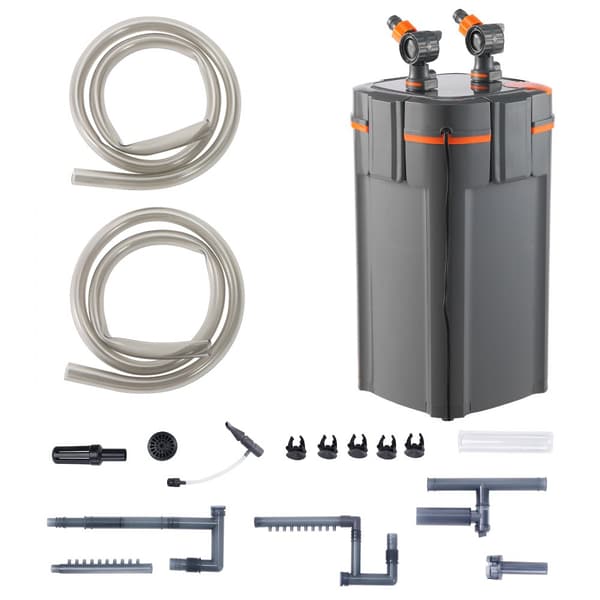 200 Gallon Akvarium Canister Filter med 20w UV Lampe til stille fisketank.