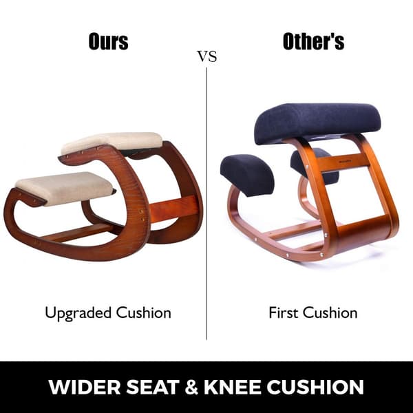 Ergonomisk knæstol med 220 LB kapacitet, perfekt til hjemmekontoret. Optimal støtte og komfort for en god siddestilling.
