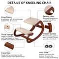 Miniatyrbillede 9 af 9: Ergonomisk knæstol med 220 LB kapacitet, perfekt til hjemmekontoret. Optimal støtte og komfort for en god siddestilling.
