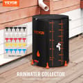 Miniatyrbild 2 av 9: Hopfällbar regnfat, 100 gallon, PVC-system för regnvattenuppsamling, bärbar tank för trädgårdsvatten, svart.