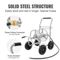 Miniatyrbillede 3 af 9: Slangerullevogn til 250 fod 5/8'' slange. Mobil med 4 hjul, holdbart pulverlakeret stål, perfekt til have og gård.