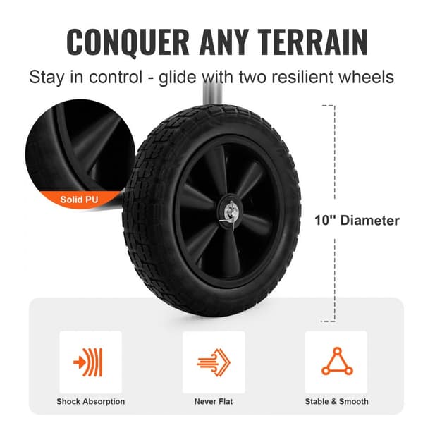 Slangerullevogn til 250 fod 5/8'' slange. Mobil med 4 hjul, holdbart pulverlakeret stål, perfekt til have og gård.