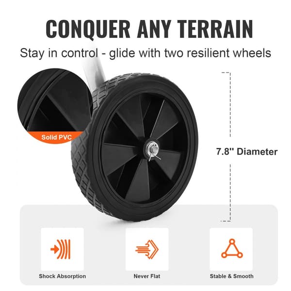 Slangetromlevogn til 175 fod af 5/8'' slange (slange ikke inkluderet). Mobil havevandslangevogn i robust pulverlakeret stål til udendørs brug.