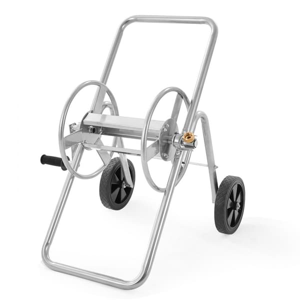 Slangetromlevogn til 175 fod af 5/8'' slange (slange ikke inkluderet). Mobil havevandslangevogn i robust pulverlakeret stål til udendørs brug.
