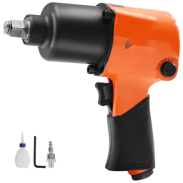 Sømpistol & Luftslagnøgle 1/2" med op til 880 ft-lbs moment. Letvægts pneumatisk værktøj til bilreparationer - 7500 Rpm.