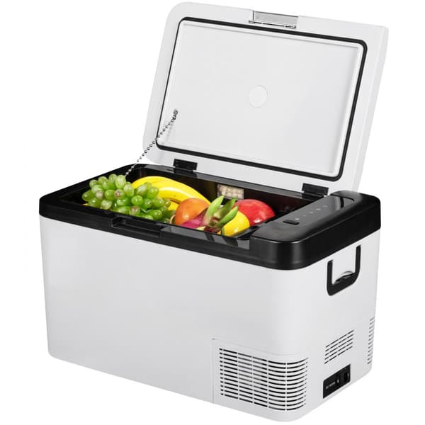12V Kylskåp, 22Qt, Dubbel-Zon Bil Kyl/Frys m. App Styrning & Hjul, 12/24V DC & 100-240V AC, Kompressorkylare för Bil/RV Båt.