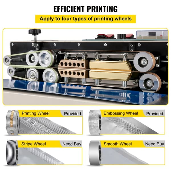 Kontinuerlig båndforsegler, 0,24-0,6 tommer, FR900 220V vandret med digital temperaturkontrol til PVC-posefilm.