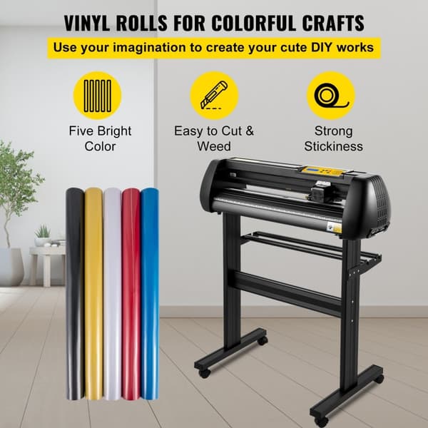 Vinylskærer 28" skæreplotter med justerbar hastighed. DIY skæremaskinesæt til skilte, bannere, klistermærker og SignMaster til Windows.