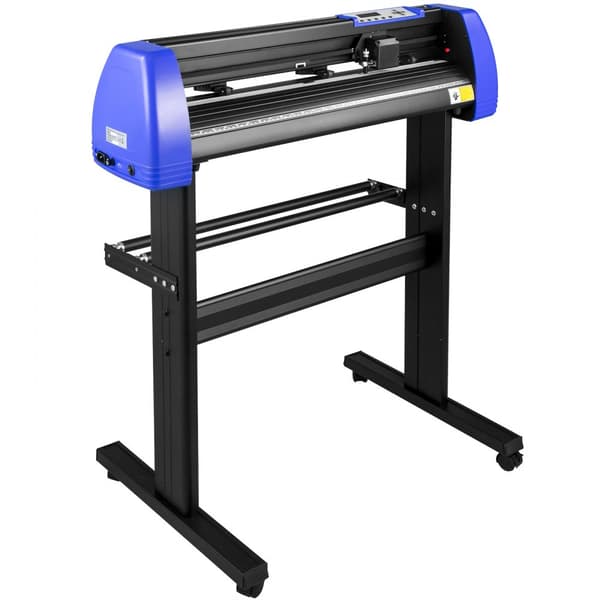 Vinylskärare 870 mm - 34 tum, robust golvstativ, justerbar kraft och hastighet för skylttillverkning.