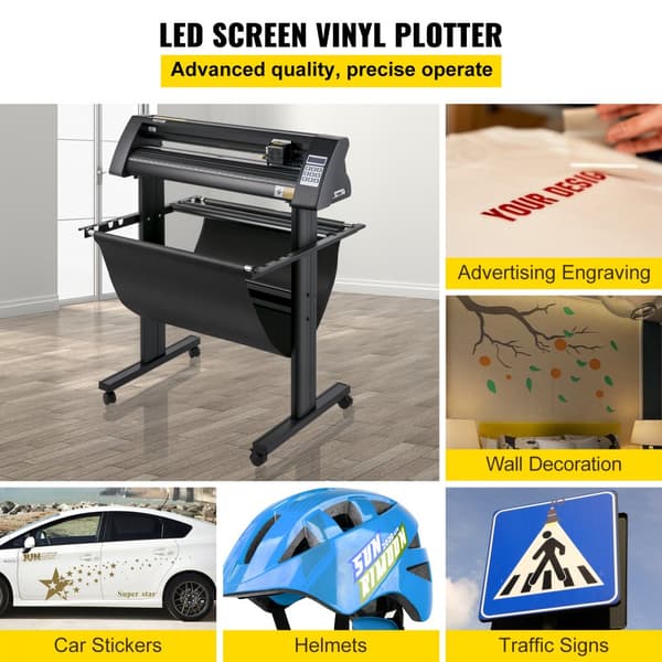 Vinyylileikkuri 720 mm, LED-näyttö, puoliautomaattinen optinen silmä, SignCut-yhteensopiva Macille ja Windowsille.