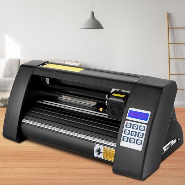 Vinylskærer, 375 mm plotter med LED-skærm, semi-automatisk med optisk øje, kompatibel med SignCut til Mac og Windows design.