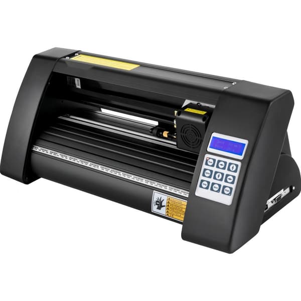 Vinylskærer, 375 mm plotter med LED-skærm, semi-automatisk med optisk øje, kompatibel med SignCut til Mac og Windows design.