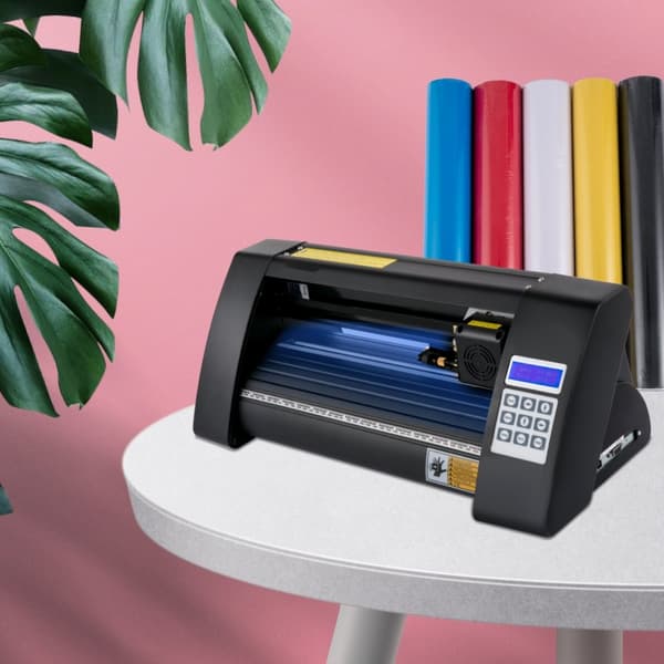 vinylskärare 375 mm, LED-skärmplotter, halvautomatisk med optiskt öga, kompatibel med SignMaster för Windows Desktop Design