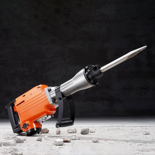 Nedbrydningshammer 2200W med 2 mejselbits – kraftfuld elektrisk betonhammer til effektiv nedbrydning.