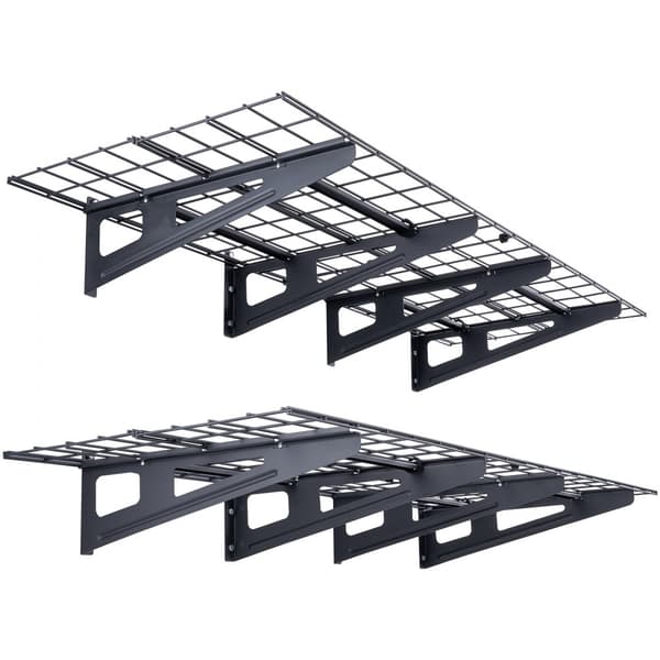 Garageopbevaringsreoler, 2-pak, 6x2 fod stærke vægmonterede hylder, 1000 lbs kapacitet. Ideelle til butik, skur og garage.
