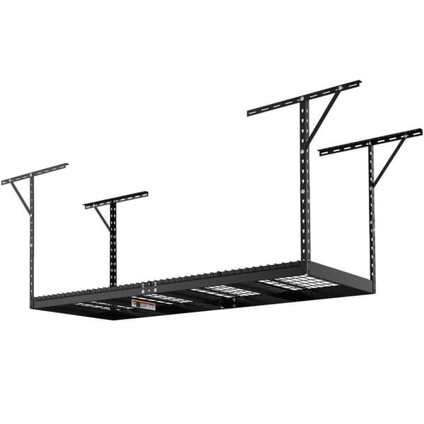 Säädettävät autotallin säilytystelineet, 600 lbs kapasiteetti, musta, kylmävalssattu teräs, 36x96 tuumaa.