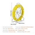 Miniatyrbillede 7 af 9: Fisketape Glasfiber, 150 m, 5/16", kabeltræk værktøj til vægge og rør, inkluderer stålholder og 3 trækhoveder. Ikke-ledende.