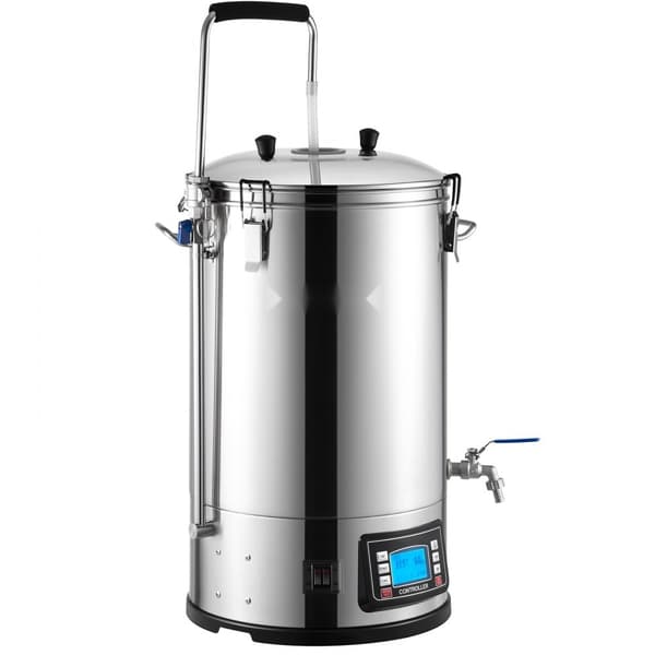 Elektrisk ølbrygger, 30 L, alt-i-en med automatisk/manuel kontrol, maskkogning 100-2500W, 25-100 ℃, timer, cirkulationspumpe og opskriftshukommelse.