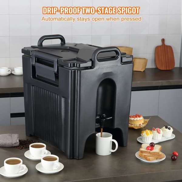 Isoleret drikkevaredispenser, 10 gallon, fødevaregodkendt LL9450UP til kolde og varme drikke. Termisk køler med to-trins hanehåndtag.