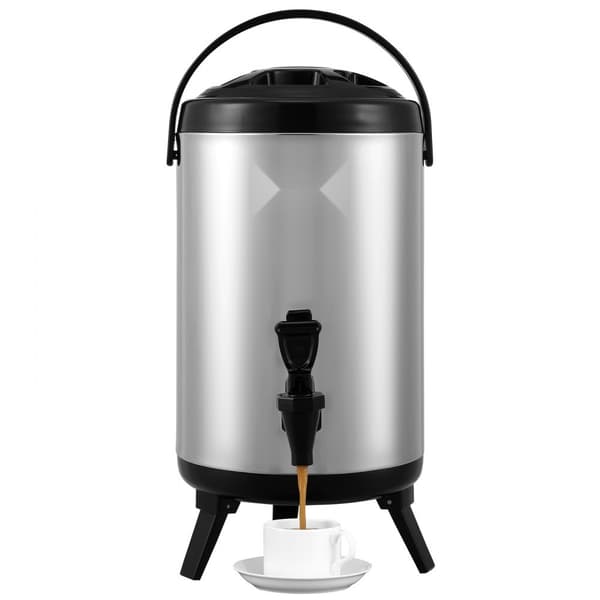 Rostfritt stål isolerad dryckesautomat, 2 gallon (7,6 liter), för varm och kall dryck, livsmedelsklassad för te, kaffe, vatten.