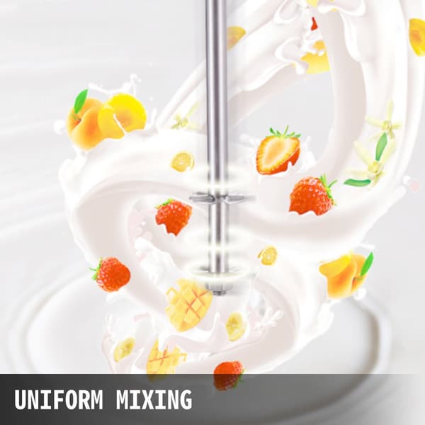 Milkshake Maker Kit, Elektrisk rustfrit stål milkshake maskine, 180W med dobbelt hoved og 800 ml kop, sølvfarvet, justerbar hastighed.