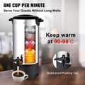 Miniatyrbillede 4 af 9: Kommerciel kaffeurne til 50 kopper – rustfrit stål, hurtig brygning og effektiv kaffedispenser. Ideel til arrangementer!