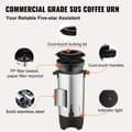 Miniatyrbillede 6 af 9: Kommerciel kaffeurne til 50 kopper – rustfrit stål, hurtig brygning og effektiv kaffedispenser. Ideel til arrangementer!