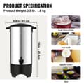 Miniatyrbillede 7 af 9: Kommerciel kaffeurne til 50 kopper – rustfrit stål, hurtig brygning og effektiv kaffedispenser. Ideel til arrangementer!