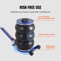 Miniatyrbild 6 av 9: Air Jack, 5 Ton/11000 lbs Triple Bag, lyfter upp till 18,5 tum/470 mm, snabb pneumatisk domkraft för bil och garage.