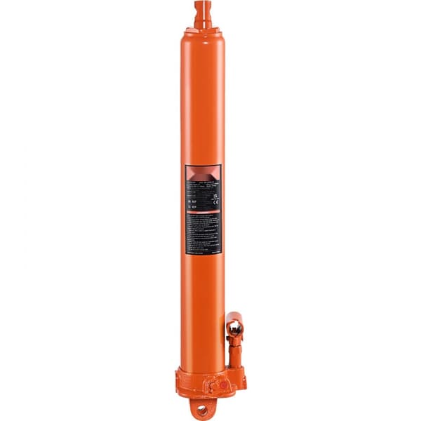 Hydraulisk Long Ram Jack, 8 tons motorhejser med enkelt stempel, gaffelbase og hydrauliske garagekraner til effektiv motorløft.