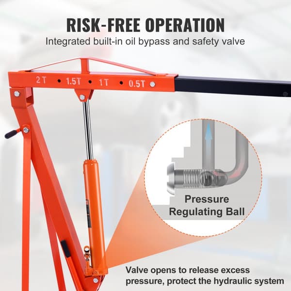 Hydraulisk lang rammejek, 8 tons motorløfter med dobbelt stempelpumpe og gaffelbase. Ideel til garager og værksteder.