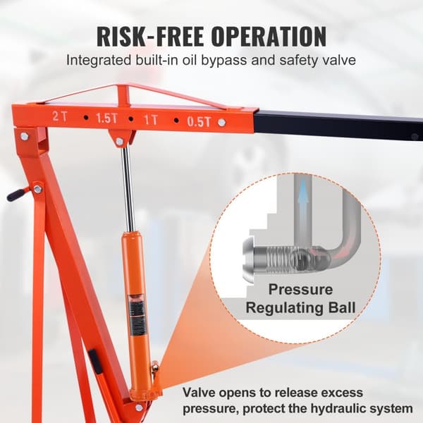 Hydraulisk lång ram domkraft, 3 tons motorlyft med enkelkolvspump och gaffelbas, för garage och verkstad.