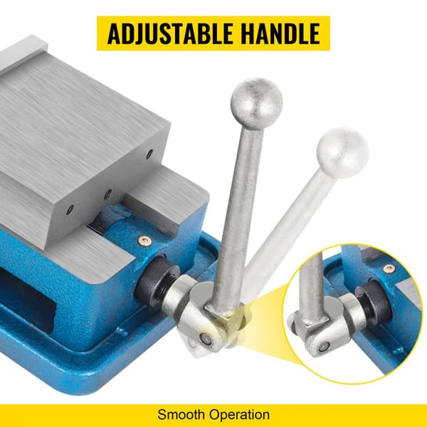 5" Super-Lock skruestik til NC/CNC-maskiner. Høj præcision, 125 mm bor, 24KN lås til bænkskruestik og CNC-arbejde.