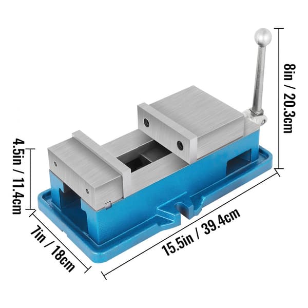 5" Super-Lock skruestik til NC/CNC-maskiner. Høj præcision, 125 mm bor, 24KN lås til bænkskruestik og CNC-arbejde.