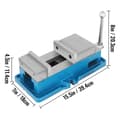 Miniatyrbillede 8 af 9: 5" Super-Lock skruestik til NC/CNC-maskiner. Høj præcision, 125 mm bor, 24KN lås til bænkskruestik og CNC-arbejde.