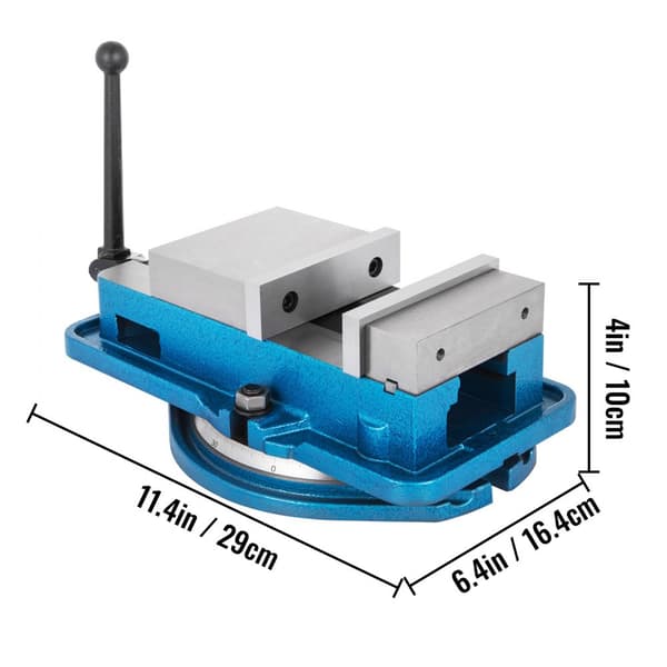 80MM Heavy Duty fræse skrueåkke, præcisionsklemme med 360° drejebase og 3" kæbebredde, perfekt til CNC-opgaver.