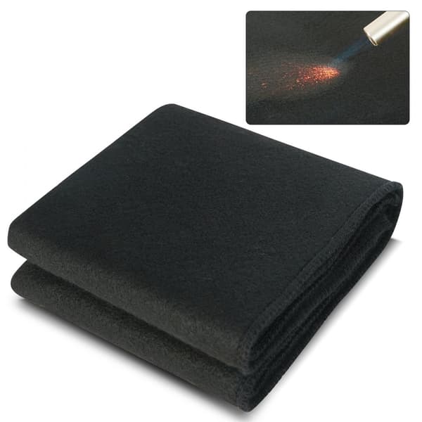 kolfiltsvetsfilt, 27" x 12", flamskyddande, upp till 1800°F, värmebeständig, kolfiberisolering, 1 förpackning
