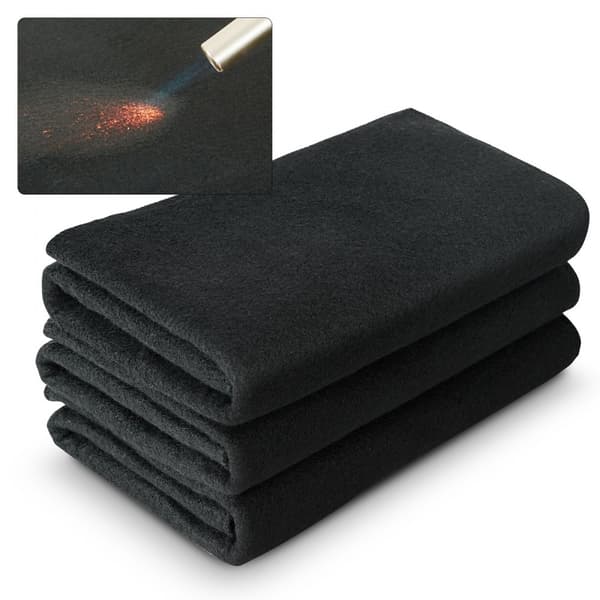 Kolfiltsvetsfilt 6-pack, 21" x 20", flamskyddande svetsfiltar, upp till 1800°F, värmebeständiga kolfiber isoleringsmattor.