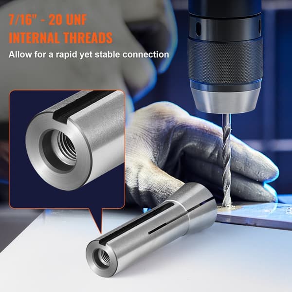 13 st Precision R8 Spännhylsa Set, 1/8'' - 7/8'', 45# Legerad Stål Spännhylsa Chuck 0,0012"/30μm TIR med 13 lådor för Fräsmaskiner.