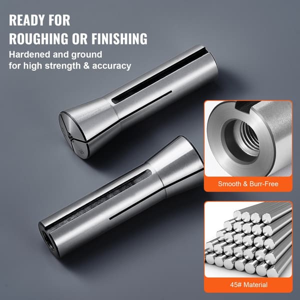 13 st Precision R8 Spännhylsa Set, 1/8'' - 7/8'', 45# Legerad Stål Spännhylsa Chuck 0,0012"/30μm TIR med 13 lådor för Fräsmaskiner.