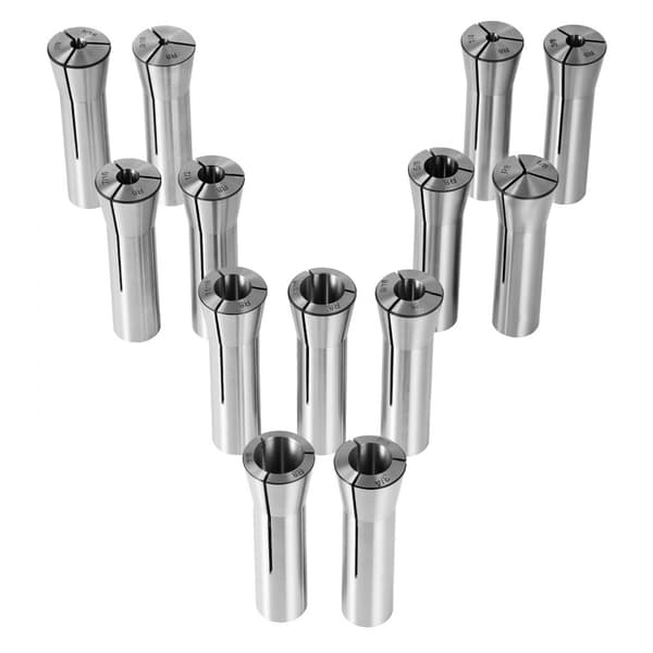 13 st Precision R8 Spännhylsa Set, 1/8'' - 7/8'', 45# Legerad Stål Spännhylsa Chuck 0,0012"/30μm TIR med 13 lådor för Fräsmaskiner.