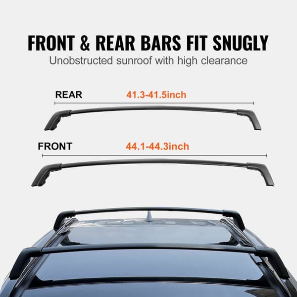 Tværstænger til tagbøjler til Toyota RAV4 (2019-2023), 117 kg kapacitet, anti-rust aluminium, med låse. Perfekt til bagage!