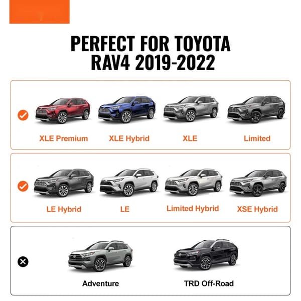 Tværstænger til tagbøjler til Toyota RAV4 (2019-2023), 117 kg kapacitet, anti-rust aluminium, med låse. Perfekt til bagage!
