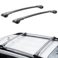 Pikkukuva 1 / 9: Kattotelineen poikittaistangot Subaru Forester 2014-2022, 200 lbs kapasiteetti, alumiiniset lukkopalkit ja tavaralaukku.