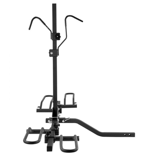 Hitch-monteret cykelstativ til 2 cykler, 80 lbs kapacitet, passer til 1,25/2" modtagere, vipbar og foldbar med op til 2,4" dæk.