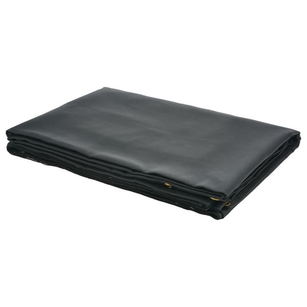 Dumpernet, 7,5 x 18 fod, sort PVC-dæksel med dobbeltlomme og messinggennemføringer. Passer til manuel/elektrisk dumpersystem.